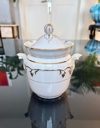 Old Paris Porcelain Sugar Bowl - Tea Coffee