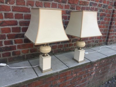 Paar Lampe Style Barbier, Circa 1970