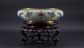 Coppa Cloisonné Cinese, Fine XIX Secolo