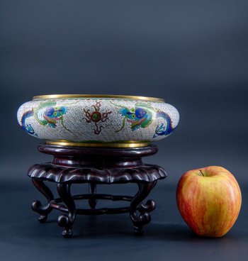 Coppa Cloisonné Cinese, Fine XIX Secolo