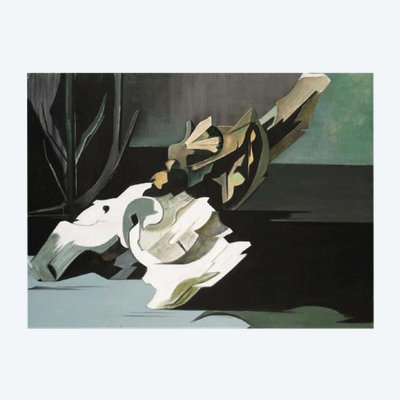 Daniele Perre (1924-2009). "Very large Canvas Signed and Dated 86 (130 X 162 Cm )
