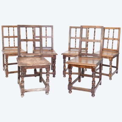 Suite of 6 Lorraine bar-back chairs
