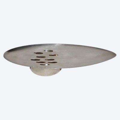Gallia und Christofle, versilberte Metallschale, um 1960, zugeschrieben an Gio Ponti