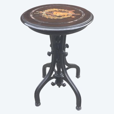Thonet, Seltener Guéridon-Tisch mit Thonet-Wiener Intarsien, um 1880