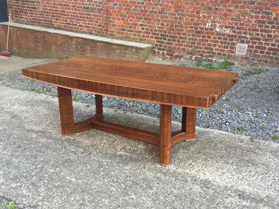 Cristian Kraas , Grande Table Art Deco En Placage De Palissandre Circa 1930