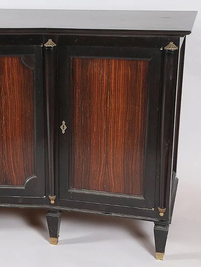 Art Deco Rosewood And Blackened Wood Sideboard, In The Style Of André Arbus, Circa 1940