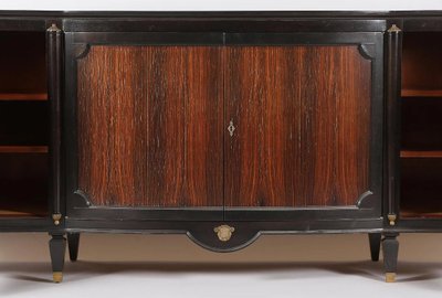 Art Deco Rosewood And Blackened Wood Sideboard, In The Style Of André Arbus, Circa 1940