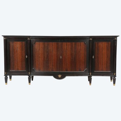 Art Deco Rosewood And Blackened Wood Sideboard, In The Style Of André Arbus, Circa 1940