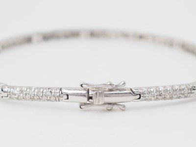 Bracciale River in oro bianco e diamanti 1,10 carati