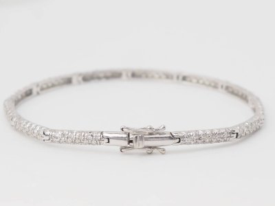 Bracciale River in oro bianco e diamanti 1,10 carati