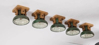 Guillerme Et Chambron , and Boleslav DANIKOWSKI Exceptional Series Of 5 Ceiling Lights