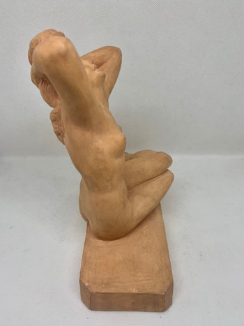 Scultura in terracotta, donna nuda firmata Galle Paris