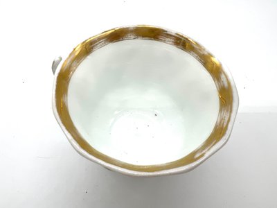 Paris porcelain cup and saucer - Louis-Philippe period - Floral decoration and gilding
