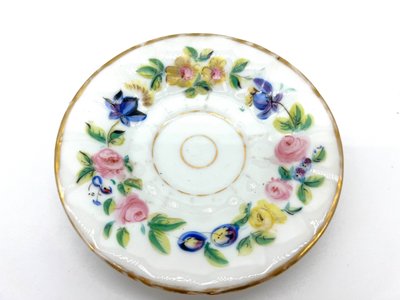 Paris porcelain cup and saucer - Louis-Philippe period - Floral decoration and gilding