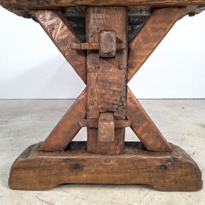 Large 19th century oak table from an inn