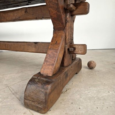 Large 19th century oak table from an inn
