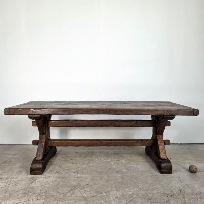 Large 19th century oak table from an inn