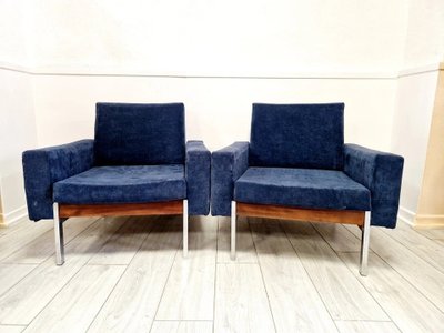 Pair of mid-century Danish club chairs in the Kiushu Saporiti style