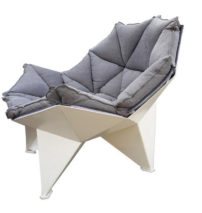 Three Large Original Lacquered Metal Armchairs Circa 1970/1980
