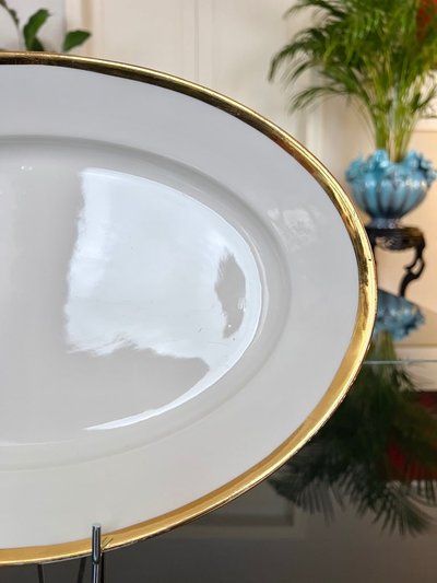 Piatto da portata ovale in porcellana - Pillivuyt - Art Déco