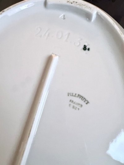 Piatto da portata ovale in porcellana - Pillivuyt - Art Déco