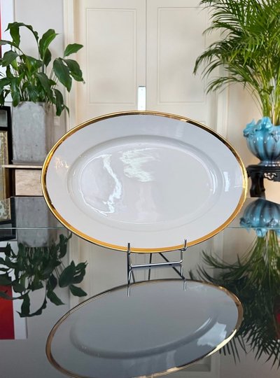 Piatto da portata ovale in porcellana - Pillivuyt - Art Déco