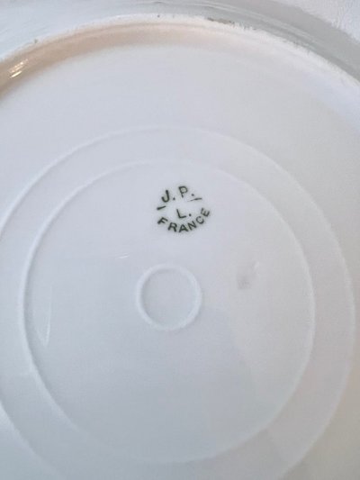 10 piatti fondi in porcellana di Limoges - Jean Pouyat - Servizio da tavola
