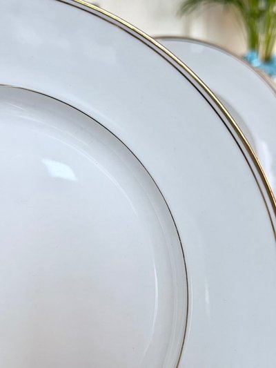 10 piatti fondi in porcellana di Limoges - Jean Pouyat - Servizio da tavola