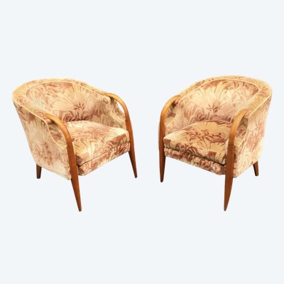 Paire De Fauteuils Epoque Art Deco Circa 1930