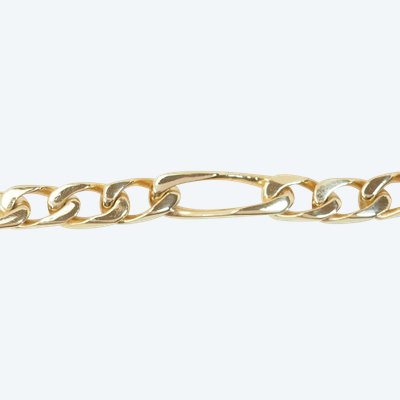 Bracciale vintage con catena figurata alternata 1/3 in oro giallo