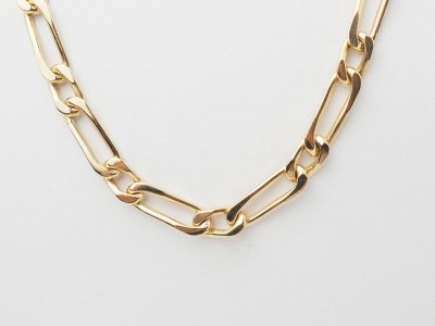 Collana a catena figurata alternata in oro giallo