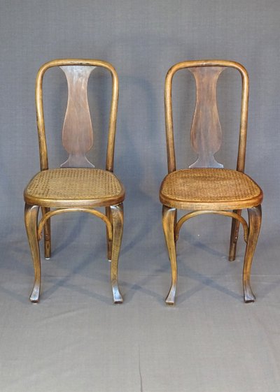 2 Chaises Kohn N°529 ,vers 1910, bistrot ,cannées , no Thonet