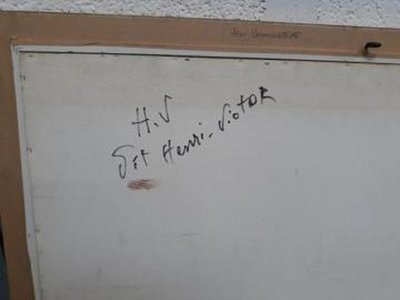 Henri Van Wynsberghe Gouache su cartoncino firmato e datato 91