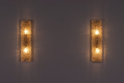 Paire d’appliques en Murano « Vanity Ice Glass »
