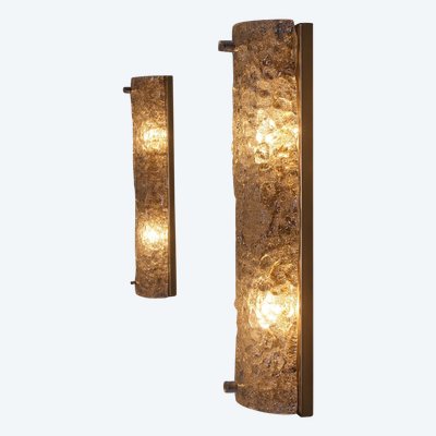 Paire d’appliques en Murano « Vanity Ice Glass »