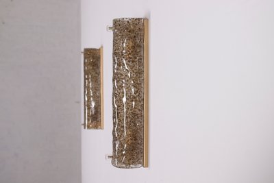Pair of sconces in amber Murano.