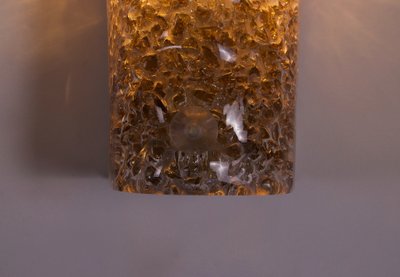 Pair of sconces in amber Murano.