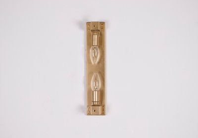 Pair of sconces in amber Murano.