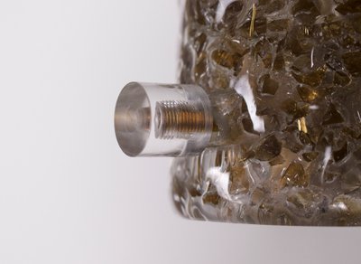 Pair of sconces in amber Murano.