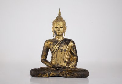 Imposante statue de Bouddha en bronze, Rattanakosin.