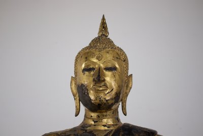 Imposante statue de Bouddha en bronze, Rattanakosin.