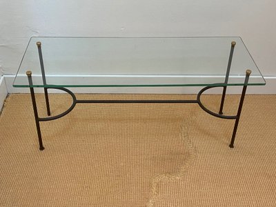 Couchtisch aus Glas von Pierre Guariche, 1960.