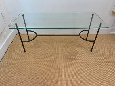 Couchtisch aus Glas von Pierre Guariche, 1960.