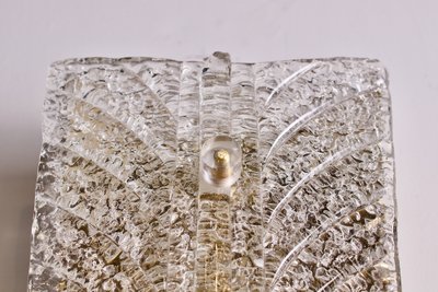 Pair of large Murano "Feuilles" wall lights, Barovier Toso.