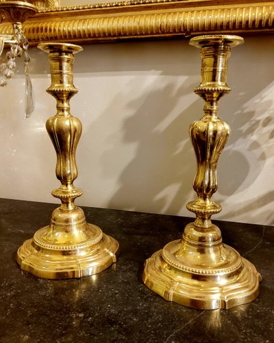 Ein Paar Fackeln aus vergoldeter Bronze Louis XV 18.