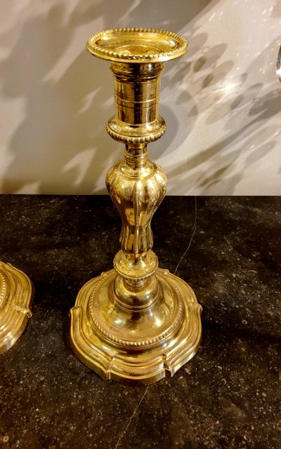Ein Paar Fackeln aus vergoldeter Bronze Louis XV 18.