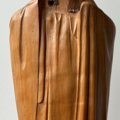 Virgin in carved wood by Lucienne Heuvelmans (1881-1944)