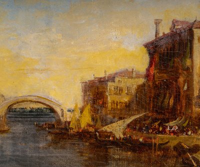 Alfred August Felix Bachmann (1863-1956) Venedig Blick auf den Canal Grande Öl auf Leinwand