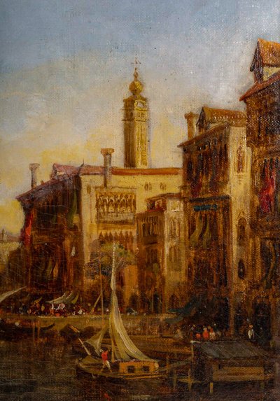 Alfred August Felix Bachmann (1863-1956) Venedig Blick auf den Canal Grande Öl auf Leinwand