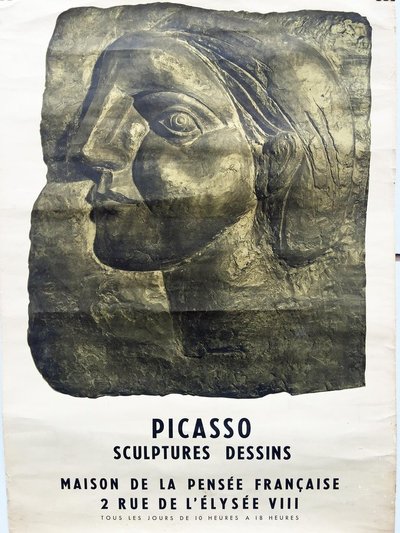 Pablo Picasso, manifesto d'epoca per una mostra del 1958